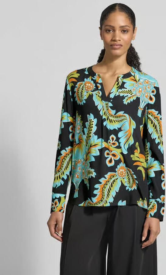HERZENS Regular fit Blouse van Mix van zijde en elastaan - Foto 2