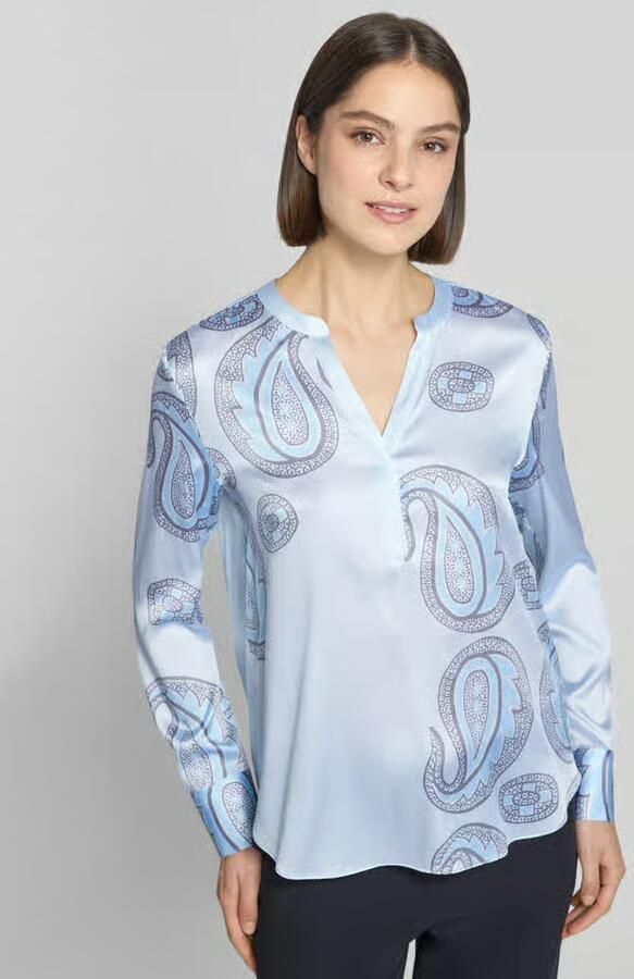 HERZENS regular fit blouse van zijdemix - Foto 3