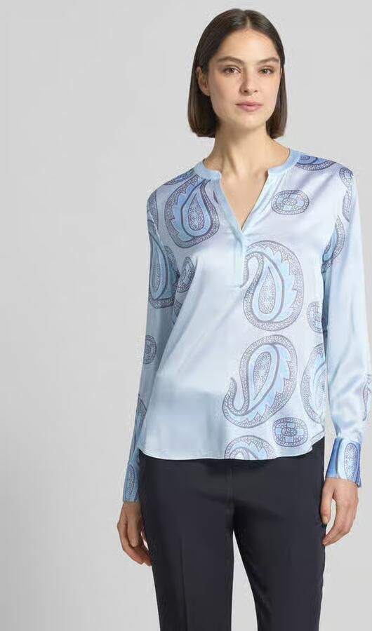 HERZENS regular fit blouse van zijdemix - Foto 4