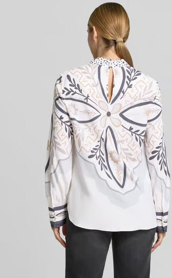 HERZENS Regular fit blouse van zijdemix