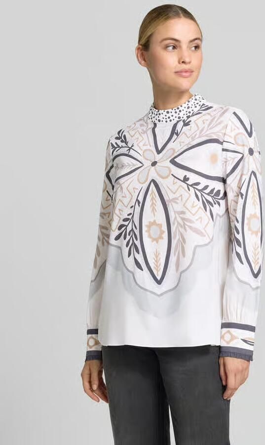 HERZENS Regular fit blouse van zijdemix - Foto 3