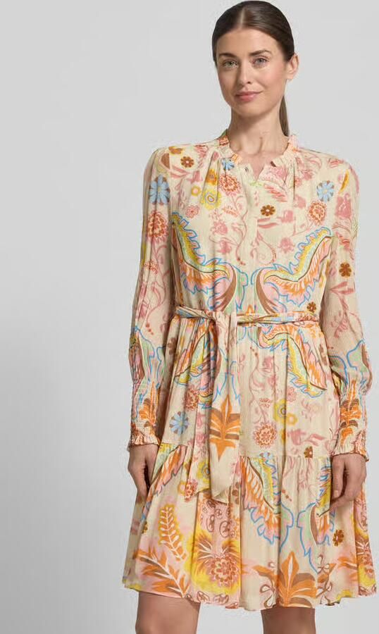 HERZENS Regular fit jurk met all-over bloemenprint - Foto 2