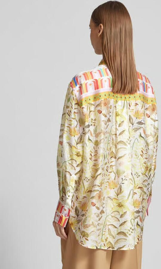 Herzensangelegenheit Overhemdblouse met blinde knoopsluiting