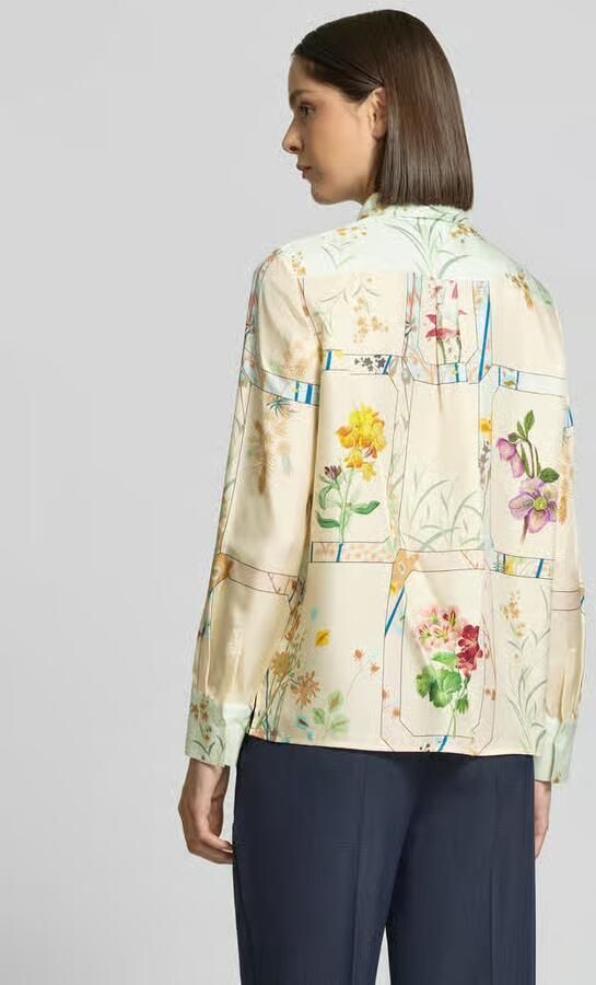 HERZENS Regular fit overhemdblouse van pure zijde