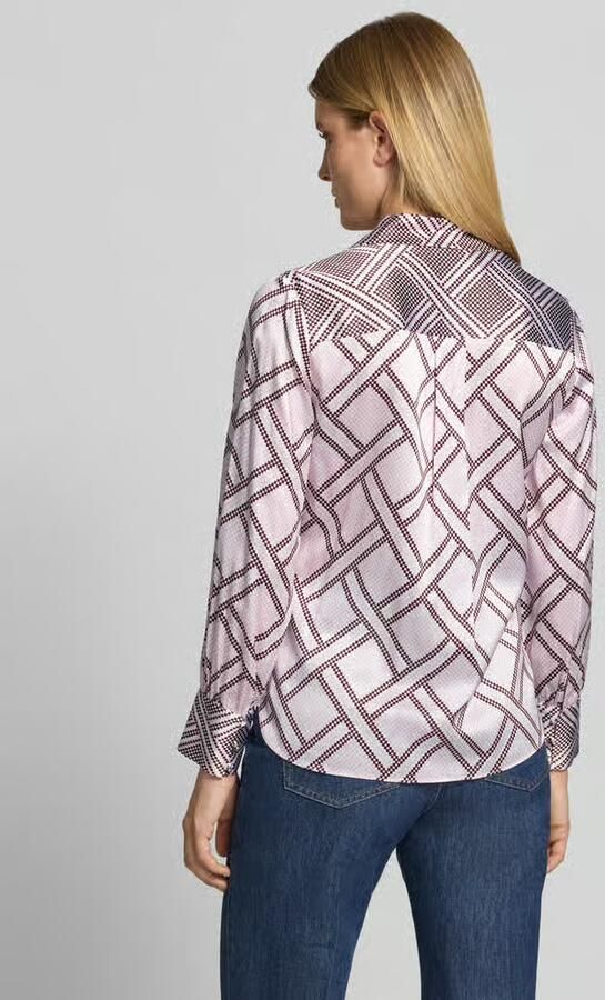 HERZENS Regular fit overhemdblouse van zijdemix