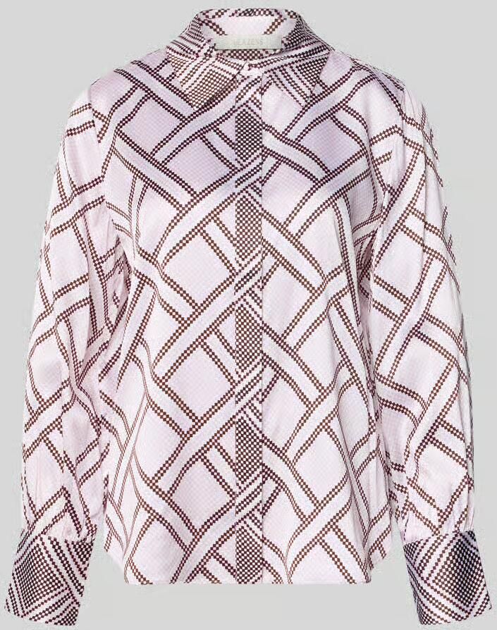 HERZENS Regular fit overhemdblouse van zijdemix - Foto 2