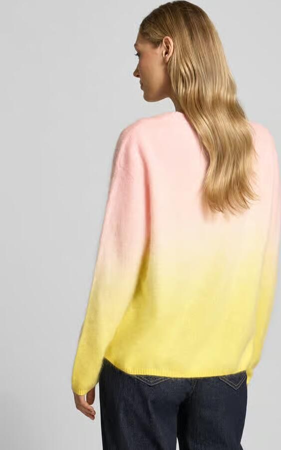 HERZENS regular fit pullover van kasjmiermix in tricotlook