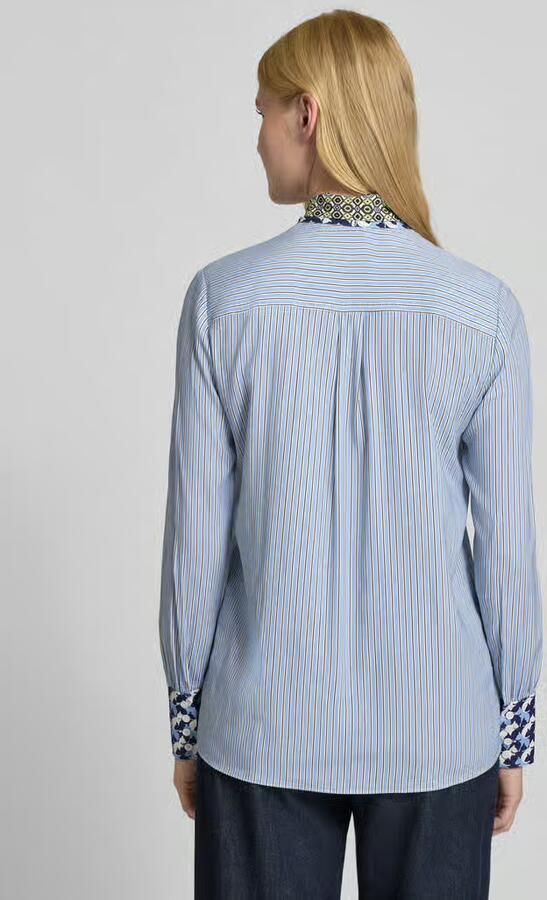 HERZENS Regular fit zijden blouse met strikdetail