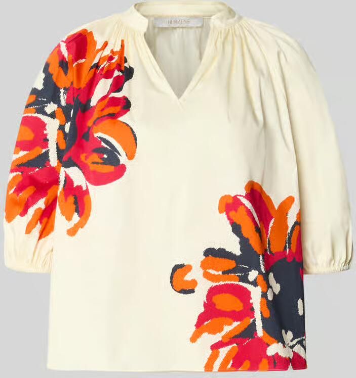 HERZENS regular fit blouse met tuniekkraag en 1 2-mouw