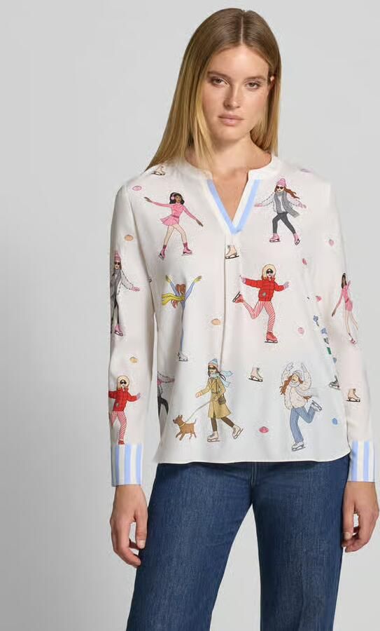 HERZENS relaxed fit blouse van zijdemix - Foto 3