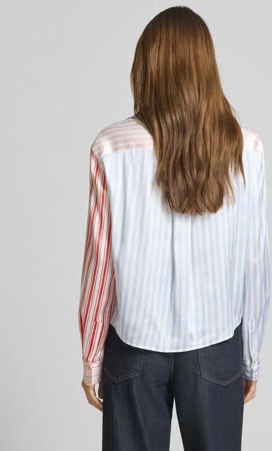 Herzensangelegenheit Relaxed fit overhemdblouse van zijdemix