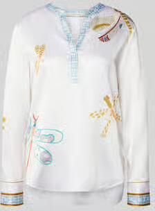 HERZENS relaxed fit tuniek-blouse met all-over motiefprint