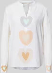 HERZENS relaxed fit tuniek-blouse met all-over motiefprint