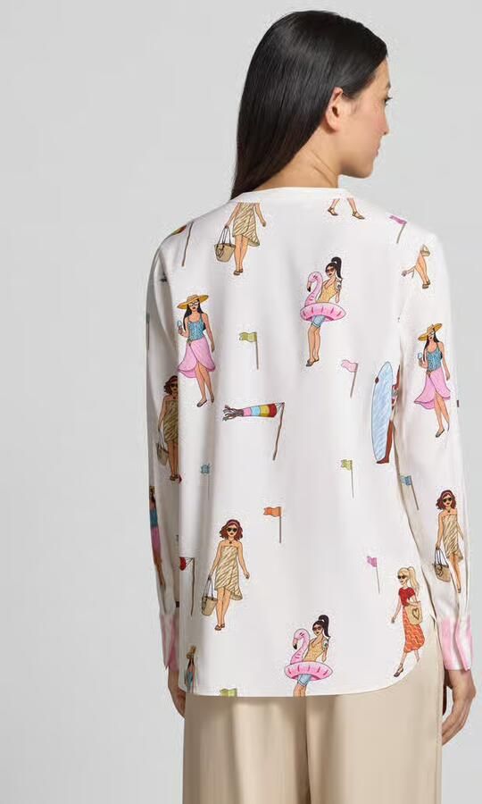 HERZENS relaxed fit tuniek-blouse met all-over motiefprint - Foto 3