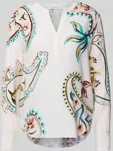 HERZENS relaxed fit tuniek-blouse met all-over paisleyprint