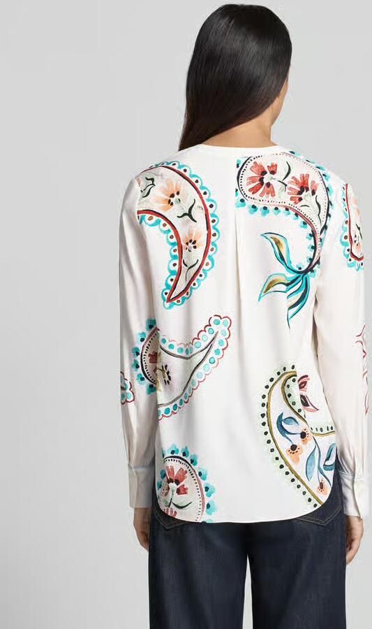 HERZENS relaxed fit tuniek-blouse met all-over paisleyprint - Foto 3