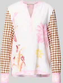 HERZENS relaxed fit tuniek-blouse van zijdemix