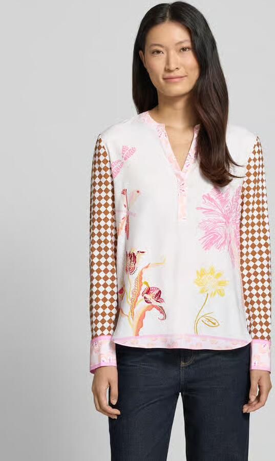 HERZENS relaxed fit tuniek-blouse van zijdemix - Foto 2