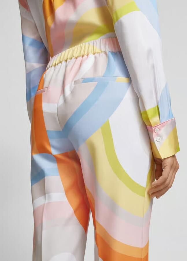 Herzensangelegenheit Straight leg stoffen broek met all-over print