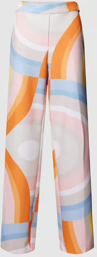 Herzensangelegenheit Straight leg stoffen broek met all-over print - Foto 4