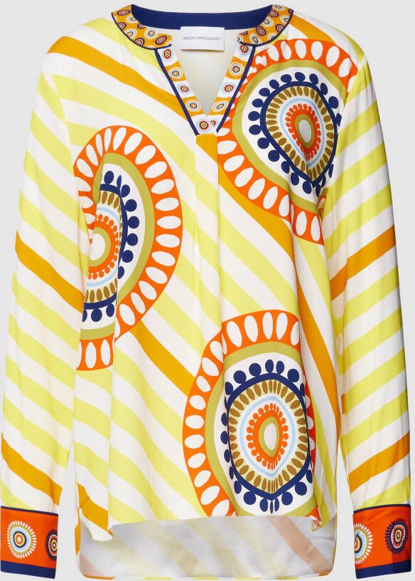 Herzensangelegenheit Comfortabele blouse van zijde met all-over motief