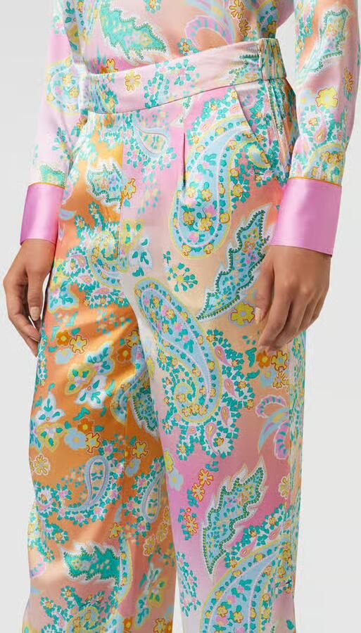 Herzensangelegenheit Stoffen broek met paisleymotief