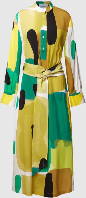 Herzensangelegenheit Maxi-jurk met tailleriem model 'Dot'