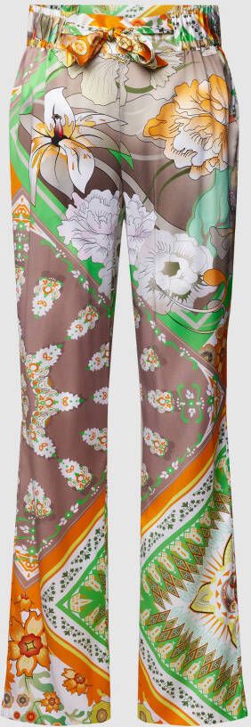 Herzensangelegenheit Stoffen broek met bloemenmotief