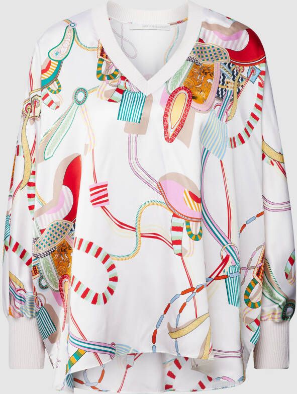 Herzensangelegenheit Zijden blouse met all-over print