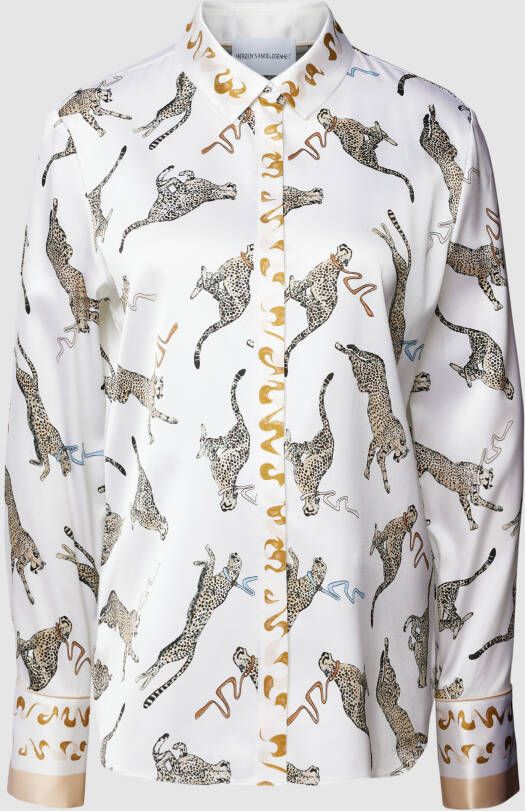 Herzensangelegenheit Zijden blouse met motiefprint model 'Schlupf'