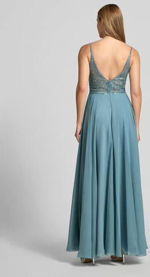 Swing Cocktailjurk met pailletten Blue Dames