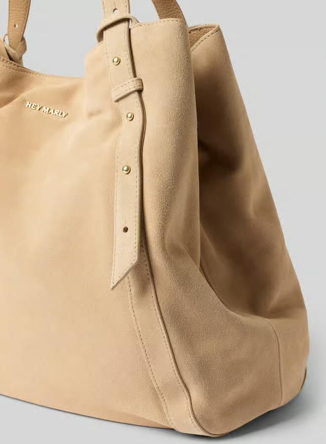 Hey Marly Handtas schoudertas van kalfsleer model 'Pretty Wonder Suede L'