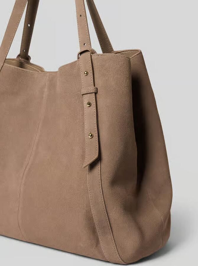 Hey Marly Shopper van kalfsleer met labeldetail
