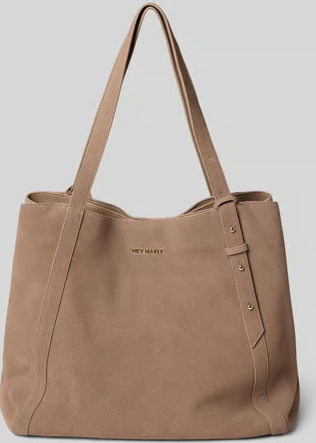 Hey Marly Shopper van kalfsleer met labeldetail - Foto 2