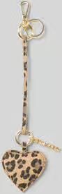 Hey Marly Sleutelhanger in all-over dierenprint model 'Heart'