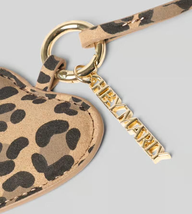 Hey Marly Sleutelhanger in all-over dierenprint model 'Heart'