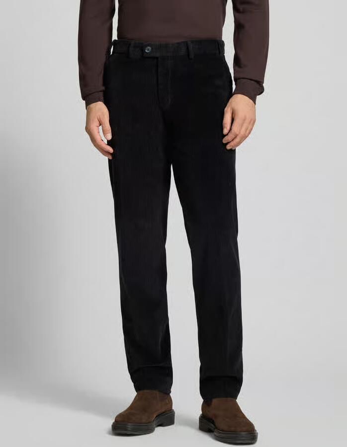 Hiltl Regular fit corduroy broek met riemlussen model 'PARMA' - Foto 2