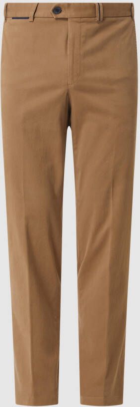 Hiltl Slim fit chino met persplooien model 'PEAKER'