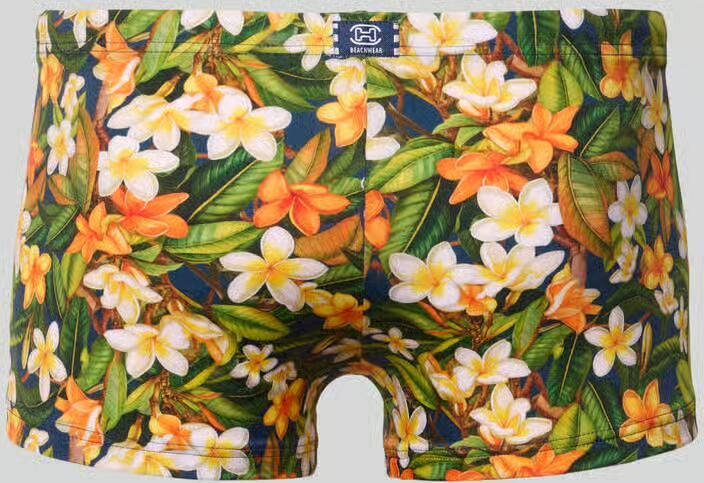 HOM slim fit zwembroek met florale all-over print model 'Etna' - Foto 2
