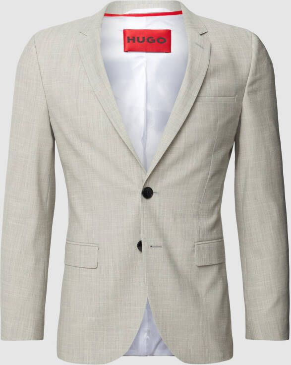 HUGO 2-knoops colbert met all-over motief model 'Arti'