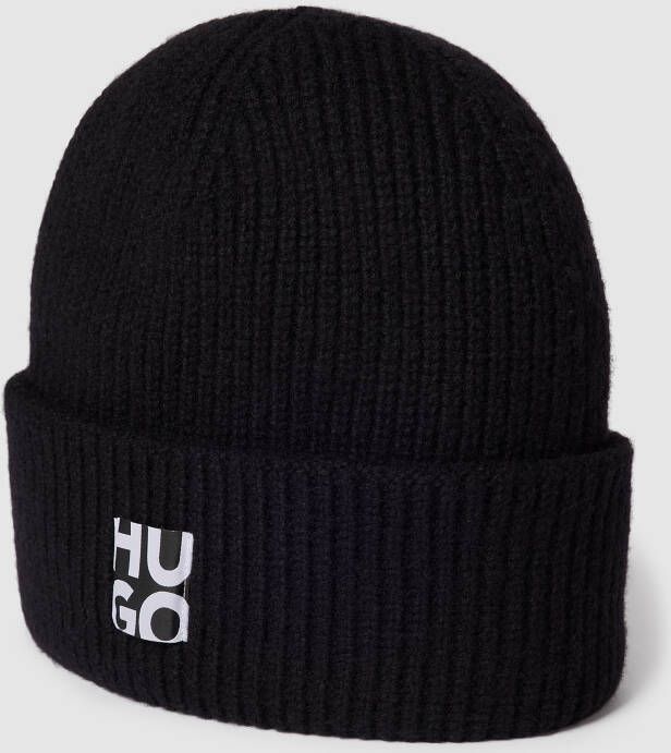 HUGO Beanie met labelpatch model 'Women-X'