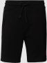 HUGO Sweatshorts in zwart met labelpatch - Thumbnail 1