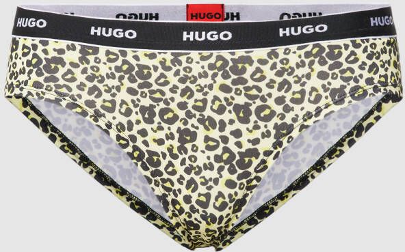 HUGO Bikinibroekje met elastische band met logo model 'Leo Brief'