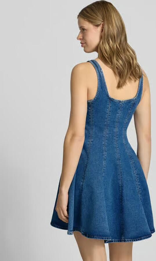 HUGO Blue A-lijn denimjurk van puur katoen model 'GADEME' - Foto 3