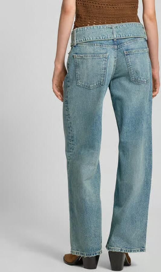 HUGO Blue Low Rise-jeans GLORY met denim-gordel baggy fit - Foto 7