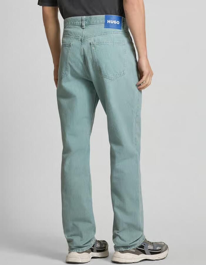 Hugo Blue Baggy jeans met steekzakken model 'Nate'