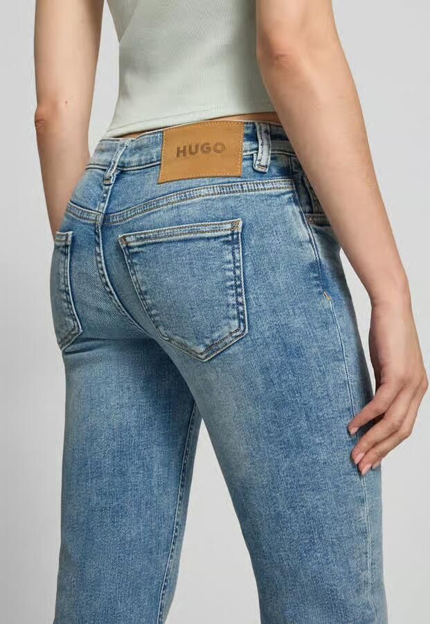 HUGO Blue bootcut jeans van katoenmix in 5-pocketmodel