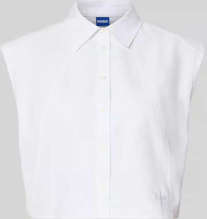 HUGO Blue Boxy fit blousetop van puur katoen model 'ESTATE_B' - Foto 2