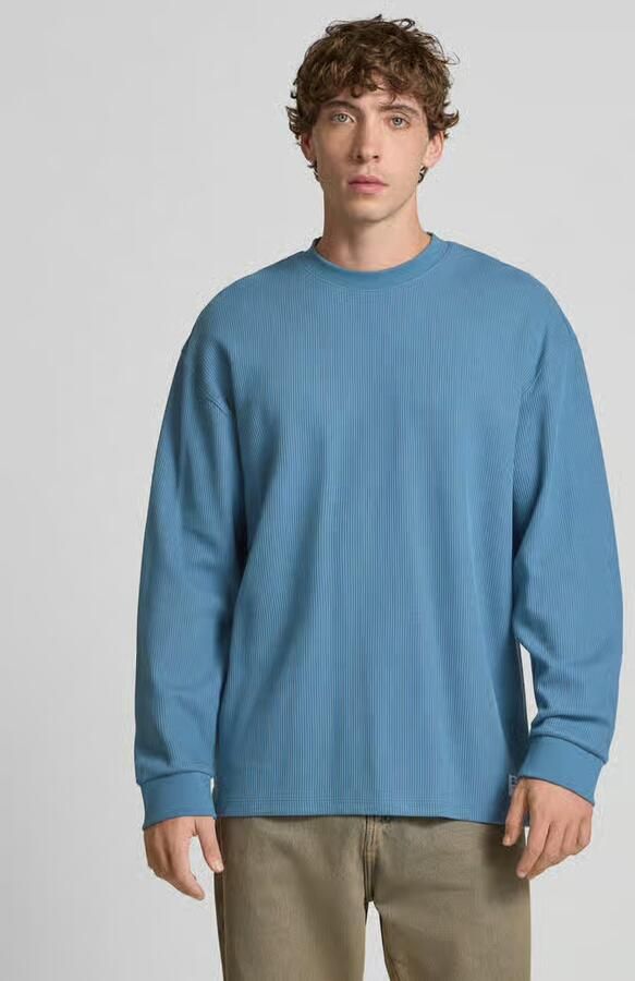 HUGO Blue Loose fit gebreide pullover van katoenmix model 'NUWOLO' - Foto 3