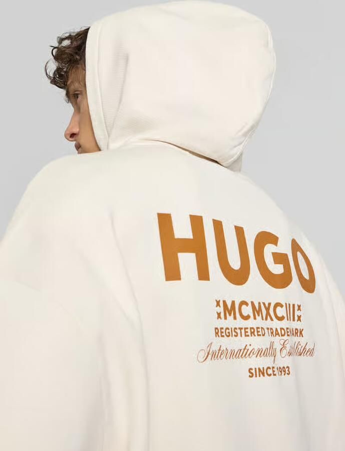 HUGO Blue Loose fit hoodie van puur katoen model 'Nazardo' - Foto 2